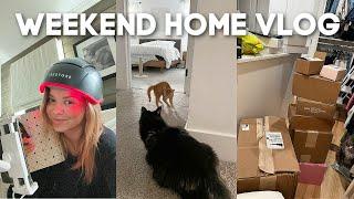 WEEKEND AT HOME VLOG benji meets boots huge pr haul & staying in routine