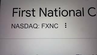  First national Corporation FXNC Stock Trading Facts 