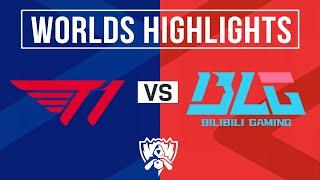 T1 vs BLG Highlights ALL GAMES  2023 Worlds Swiss Round 4  T1 vs Bilibili Gaming