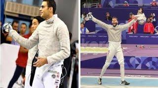 المصري زياد السيسي ضد التونسي فارس فرجاني من أجل الذهبية في لعبة السلاح لأول ميدالية أوليمبية عربية