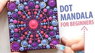 How to paint a dot mandala painting for beginners