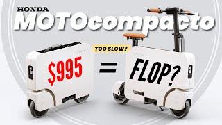 New 2024 Honda MOTOcompacto E Scooter = Sales FLOP?  Motocompo Reborn as Electric Bike...