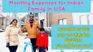 அமெரிக்காவில் மாத வருமானம்  Monthly Expense & Savings in USA  America Salary Cost of living in USA