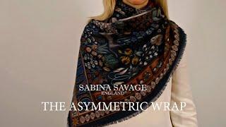 Sabina Savage Cashmere Scarf How to tie the Asymmetric Wrap