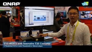 QNAP at CES 2017 - TVS-882ST3 with Innovative T2E Converter