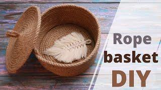 No sew Rope basket DIY tutorial  Easy and cool 