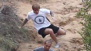 Justin Bieber Takes A Nasty Fall While Hiking