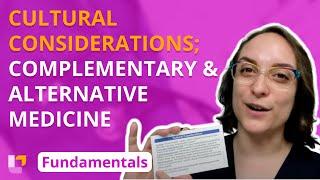 Cultural Considerations Complementary and Alternative Medicine - Fundamentals - @LevelUpRN