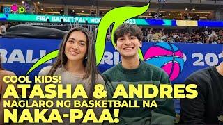 Andres at Atasha Muhlach naglaro ng basketball na naka-paa 