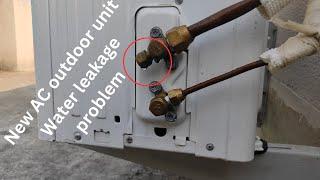 New AC outdoor unit Water leakage problem  ac Outdoor unit water leakage  water leakage in outdoor