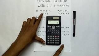 Solving equations with 2 and 3 unknowns