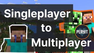 Enable online multiplayer in Single player world with playit.gg. Minecraft java