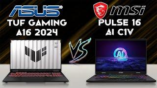 Asus Tuf Gaming A16 2024 vs Msi Pulse 16 Ai C1V  Best AI Gaming Laptops 2024  Tech compare