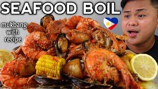 SEAFOOD BOIL  INDOOR COOKING  MUKBANG PHILIPPINES