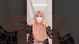 Tutorial phasmina no jarum pentul and masker friendly  #tutorialhijabsimple #tutorialphasmina #fypシ