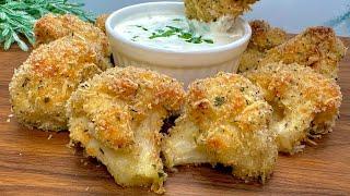 Baked cauliflower tastes better than meat Crispy roasted cauliflower. Simply delicious