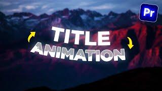 How To Make STUNNING Text Animations Premiere Pro
