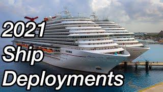Carnival Cruise Line 2021 Ship Deployments