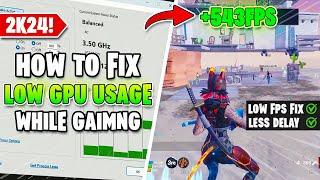 How to Make Fortnite Use More GPU than CPU in 2024  LAG LOW FPS FIX IN ANY GAME