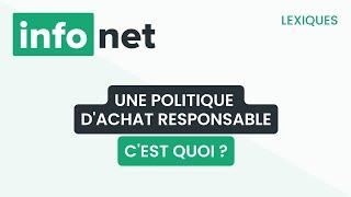 Une politique dachat responsable cest quoi ? définition aide lexique tuto explication