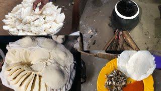 AUTHENTIC EWE FOOD YAKEYAKE YAKAYAKE. Steamed cassava dish .