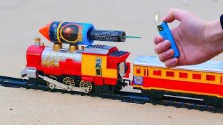 Experiment Toy Train vs Fireworks