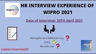 WIPRO NLTH 2021 HR INTERVIEW EXPERIENCE 29TH APRIL 2021  MUST WATCH  2021 batch