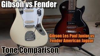 Gibson Les Paul Junior vs Fender American Jaguar Guitar Sound and Tone Comparison