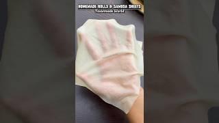 Homemade Spring Rolls Sheets #shorts #sheets #springrollswrap #samosapatti #samosasheets #rollsheets