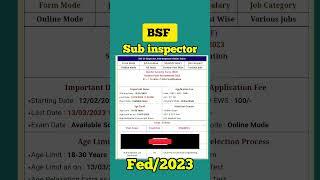 bsf constable recruitment 2023 #shorts #viral #news