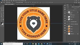 Text Circle Logo Design in Adobe Photoshop 2021 