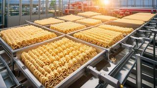 How Ramen Noodles Are Made in Factories  Inside Instant Ramen Factory