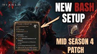 New Bash Barb Setup after Mid Season Patch Season 4 Diablo 4