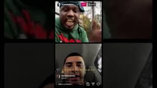 CJ and CBLACK argue about “WHOOPTY” CBlack says he will slap him..on instagram live More Description