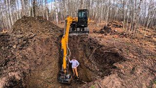 SANY SY80 is a beast Digging holes and moving trees