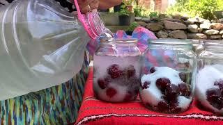 How to make cherry juice for the winter