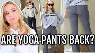 The Return of Yoga Pants Now Called Flared Leggings  How To Wear + Style Flared Leggings