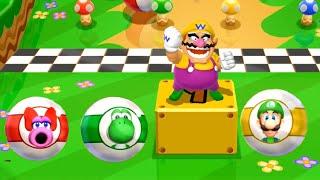 Mario Party 9 -  Wario vs Birdo vs Yoshi vs Luigi Master Difficulty Cartoons Mee