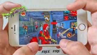 Iphone 6s Free Fire Gameplay ️Settings Free Fire max HUD+DPI+ MACRO 1 gb ram