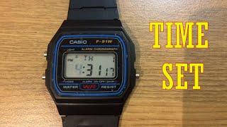 Casio F91W how to set time super quick