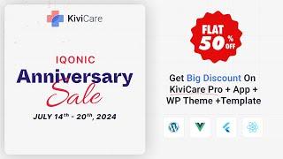 Save Big with KiviCare 50% OFF  Iqonic Anniversary Sale Live 2024  Iqonic Design