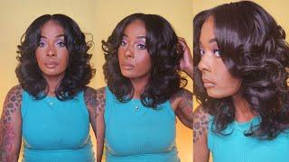 *NEW* PERFECT $40 SUMMER WIG  Outre Human Hair Blend Glueless HD 5X5  Closure Wig HHB-Body Wave 16