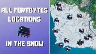 All Fortbyte Locations in The Snow Biome How to Collect all Fortbytes in Snow - Fortbytes Season 9