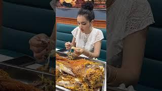 Beautiful Girl eating tons of meats #meat