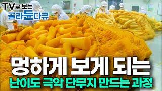 한국식 단무지는 손맛이 담겼다.. 볼수록 경이로운 노란 단무지 만드는 모든 과정｜단무지 공장 24시｜극한직업｜#골라듄다큐