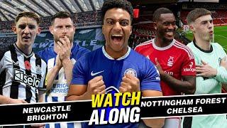 RACE FOR EUROPE LIVE NEWCASTLE VS BRIGHTON  SPURS VS BURNLEY  NOTTINGHAM FOREST VS CHELSEA