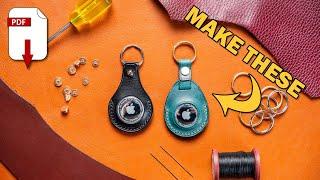 Make Your Own Leather Airtag Key Chain  Make Along Tutorial  PDF Pattern Pack