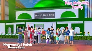 Baby molly with family  Menyambut bulan ramadhan  Drama sakura school simulator