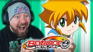YU IS BACK FIRST TIME WATCHING - Beyblade Metal Fury Episode 26-27 REACTION