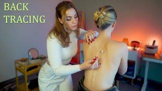 ASMR Real Person BACK TRACING MASSAGE & SCRATCHING with HAIRPLAY  skin touching and caressing
